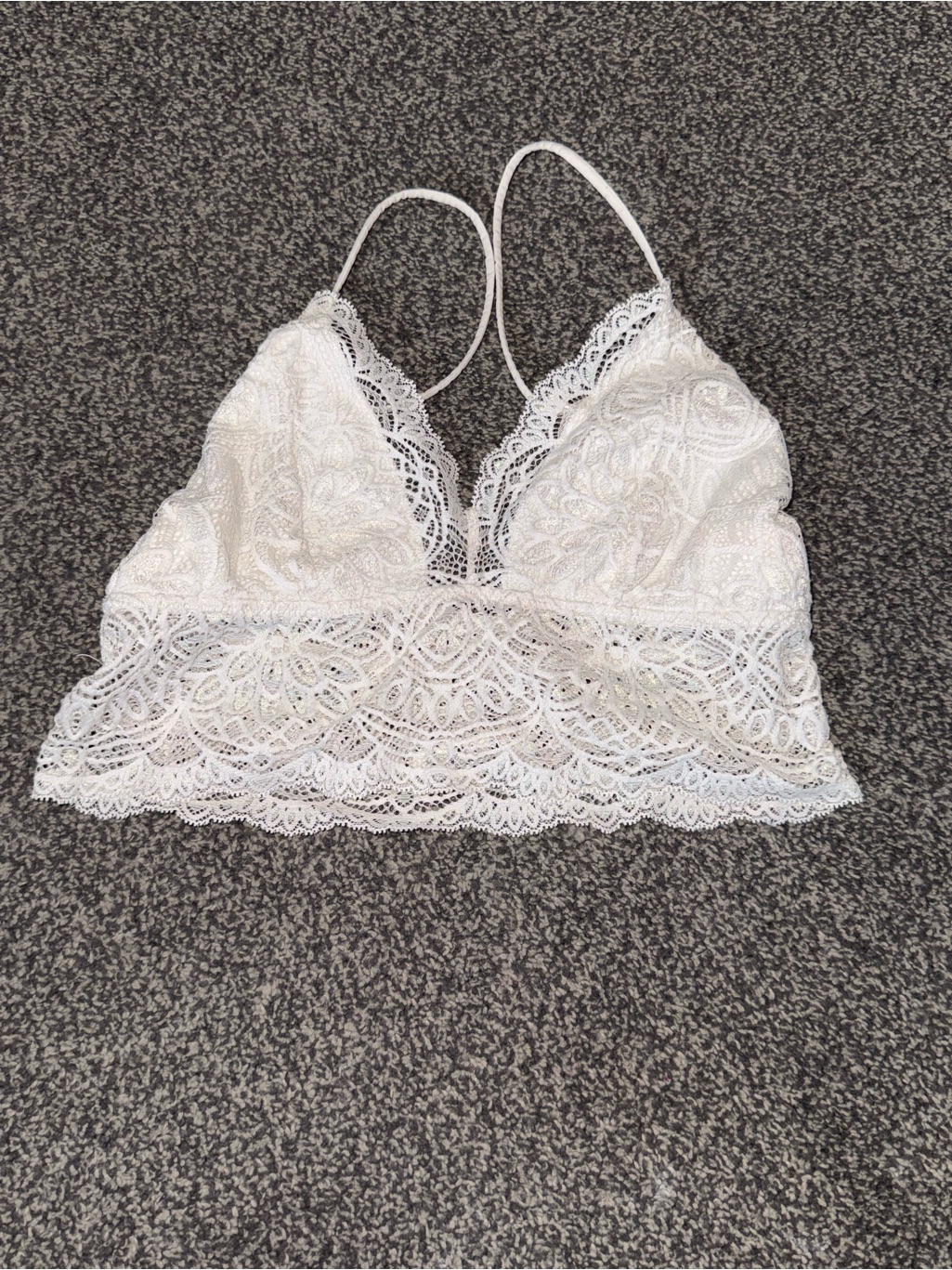 Colsie White Lace Bralette Womenâs Xs Light Support Brami